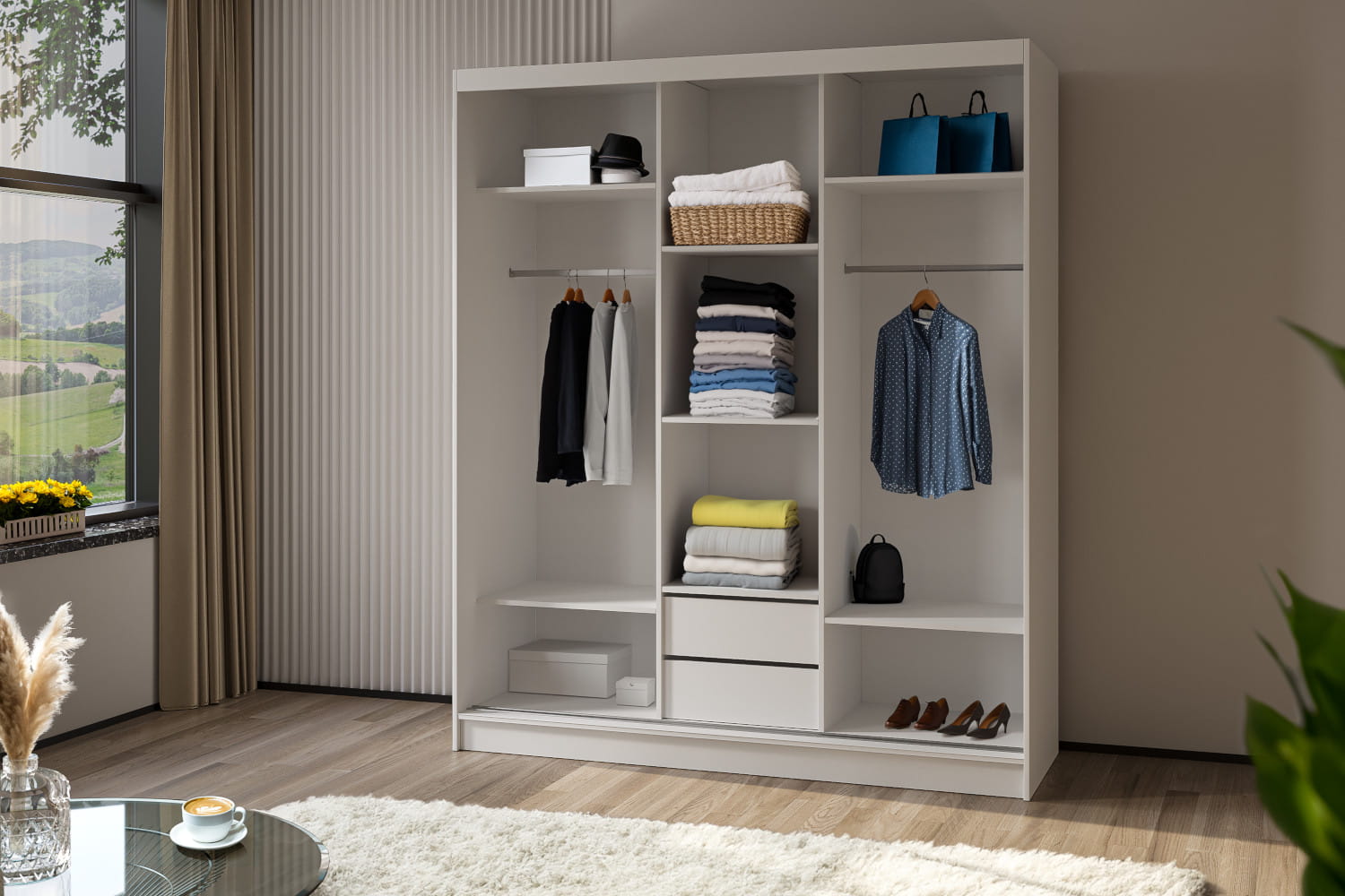 wnętrze szafy 180 cm