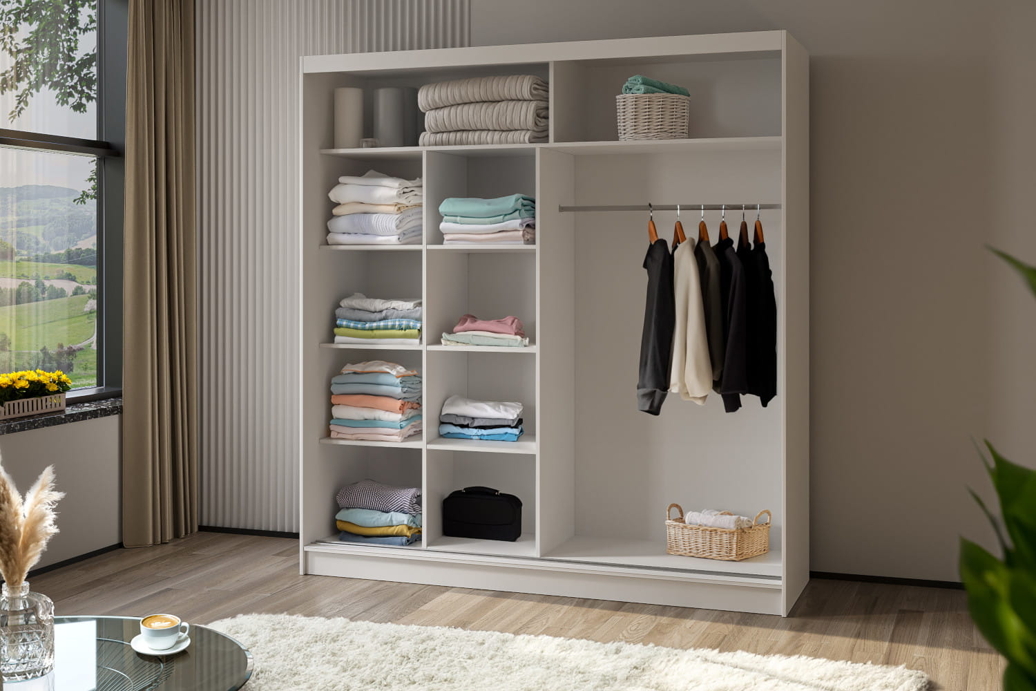 wnętrze szafy 200 cm