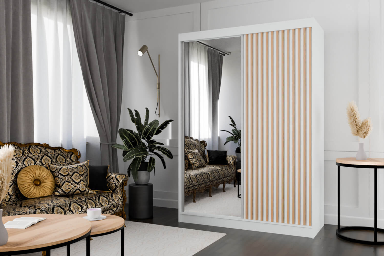 szafa lamelis 150 b-cz-w