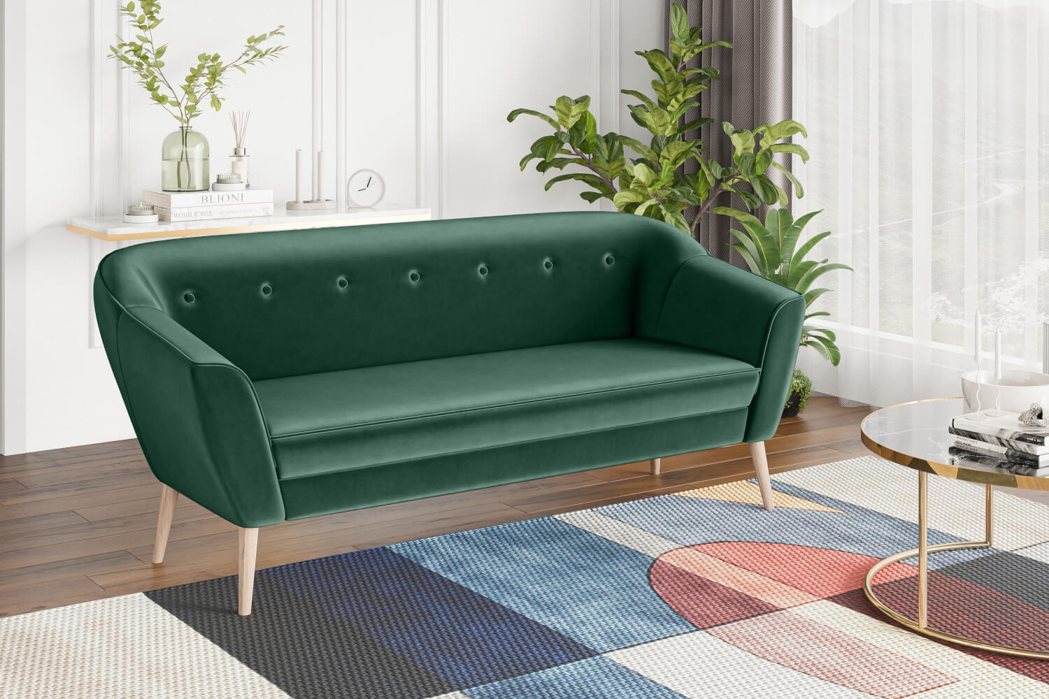 sofa 3 sobowa zielpna DIMA