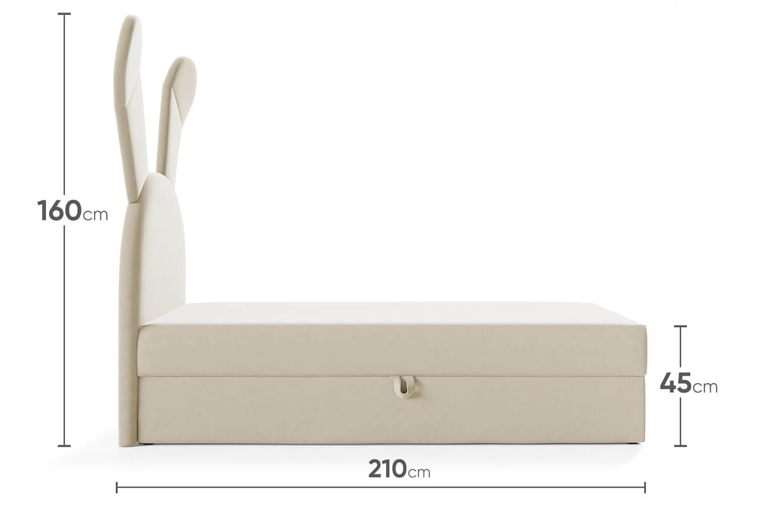 wymiary łóżka królik