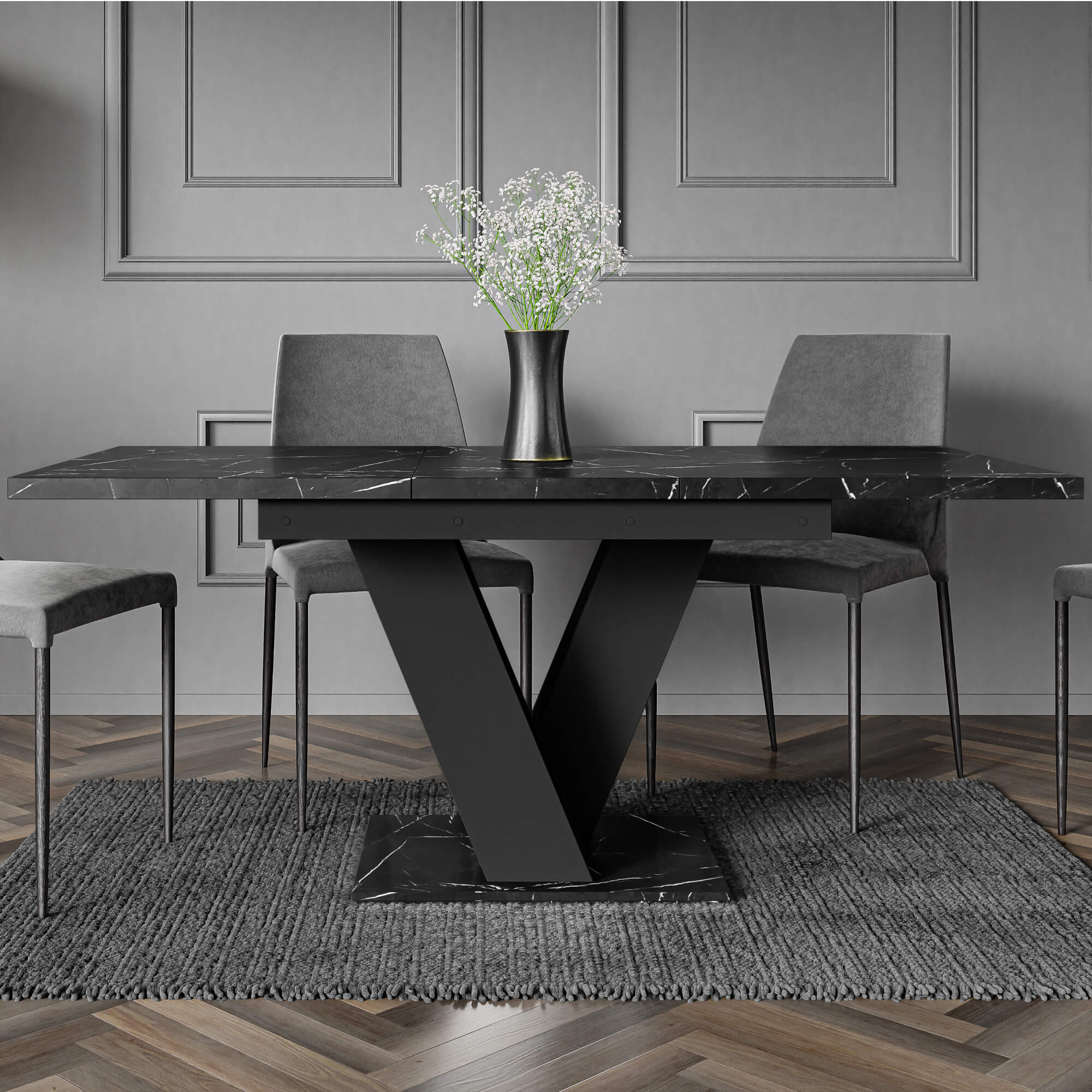 VISA CZARNY MARMUR CZARNY ROZŁOŻONY