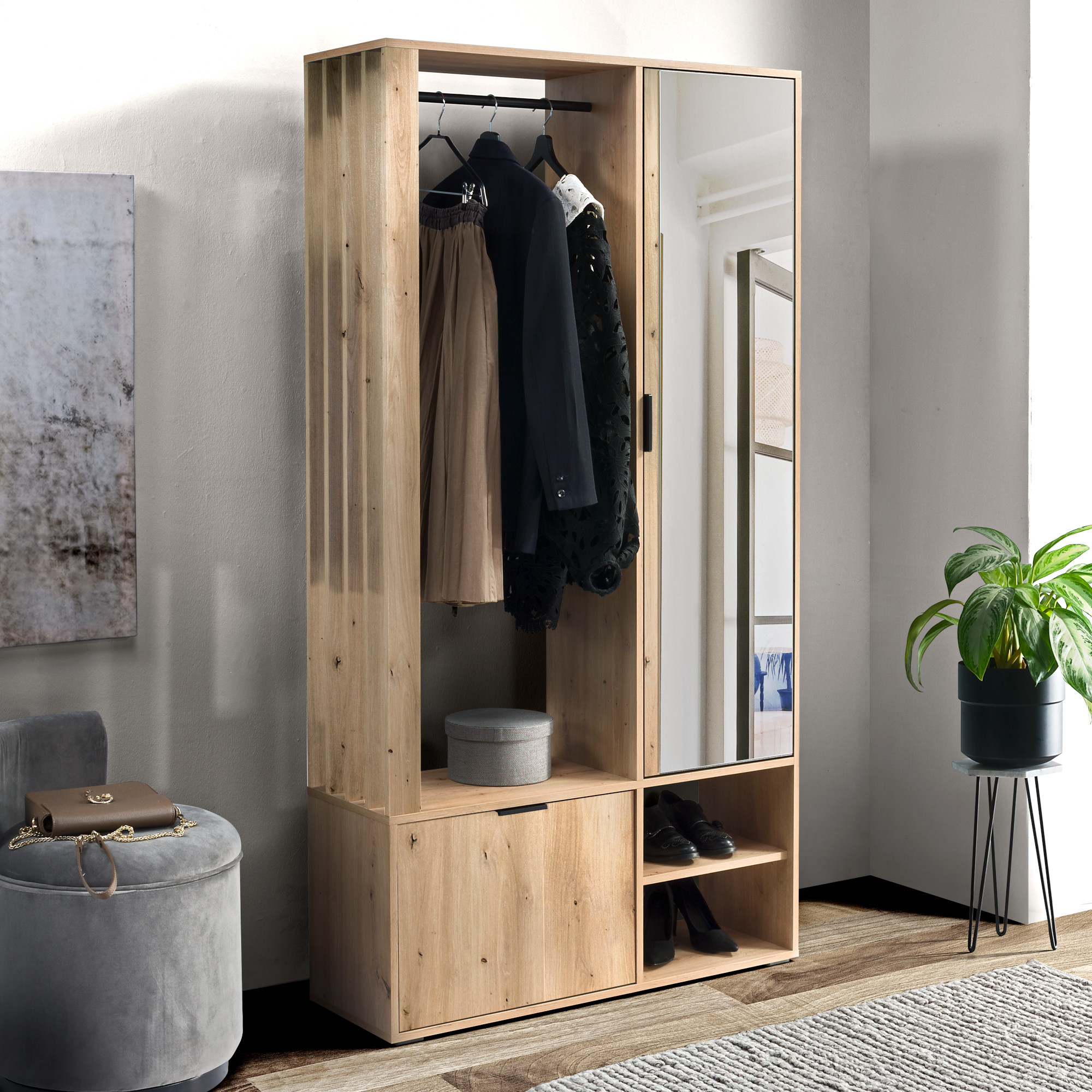 milo  garderoba-dąb artisan