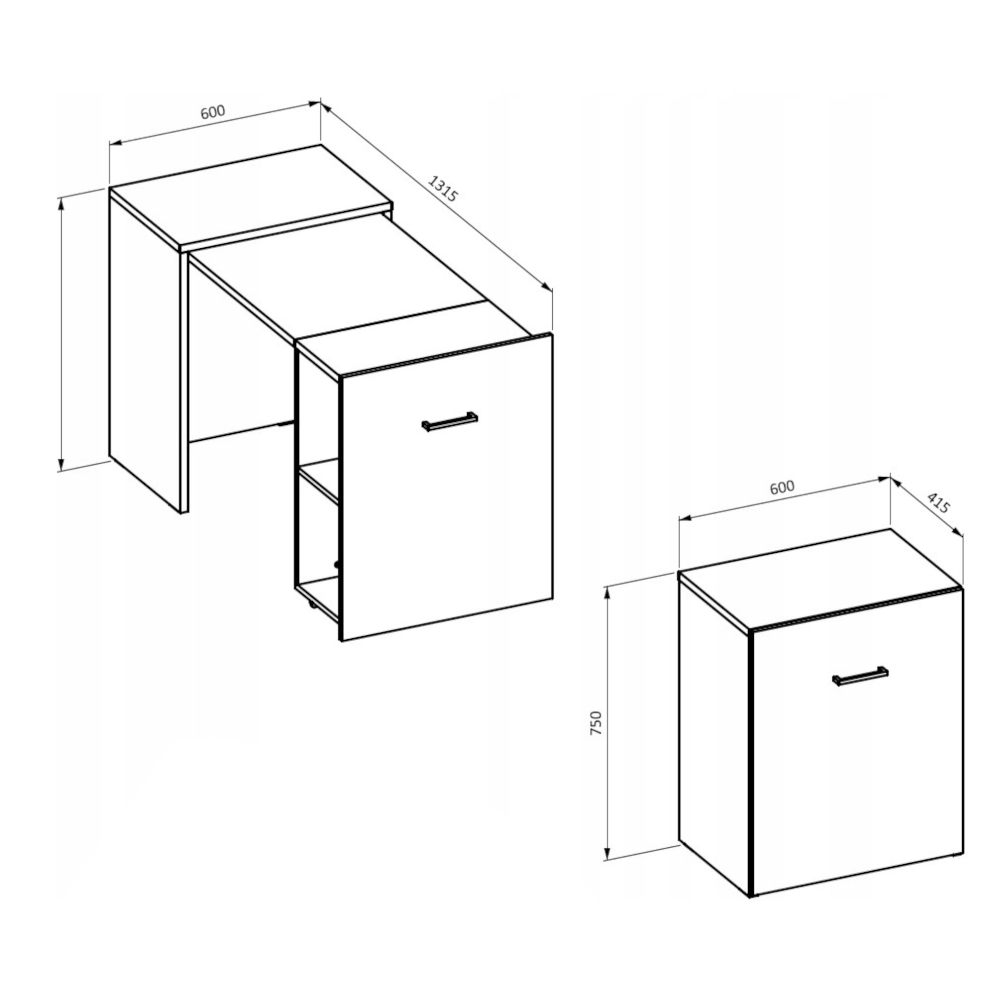 WYMIARY SMART BIURKA
