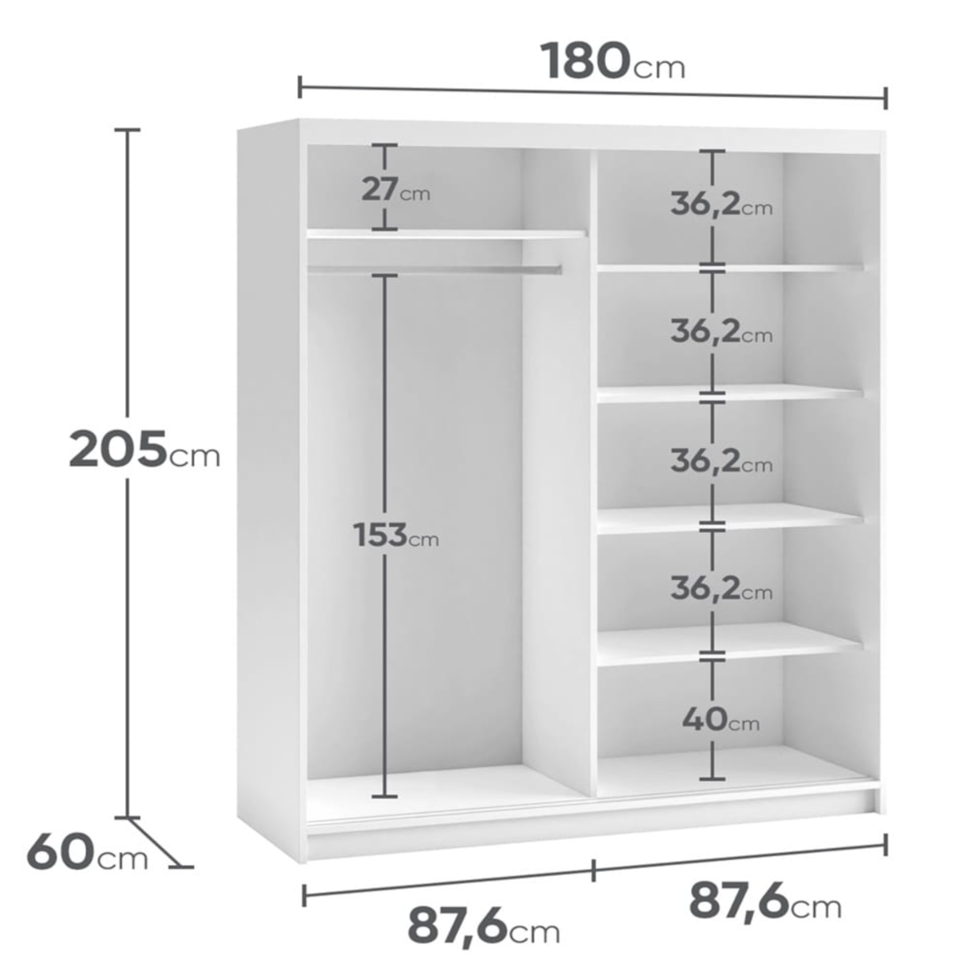 wymiary szafy inez 180
