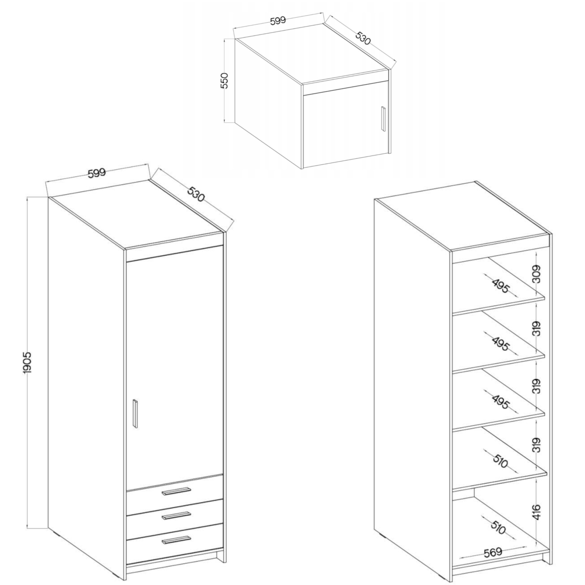 szafa 2d3sz nadstawką
