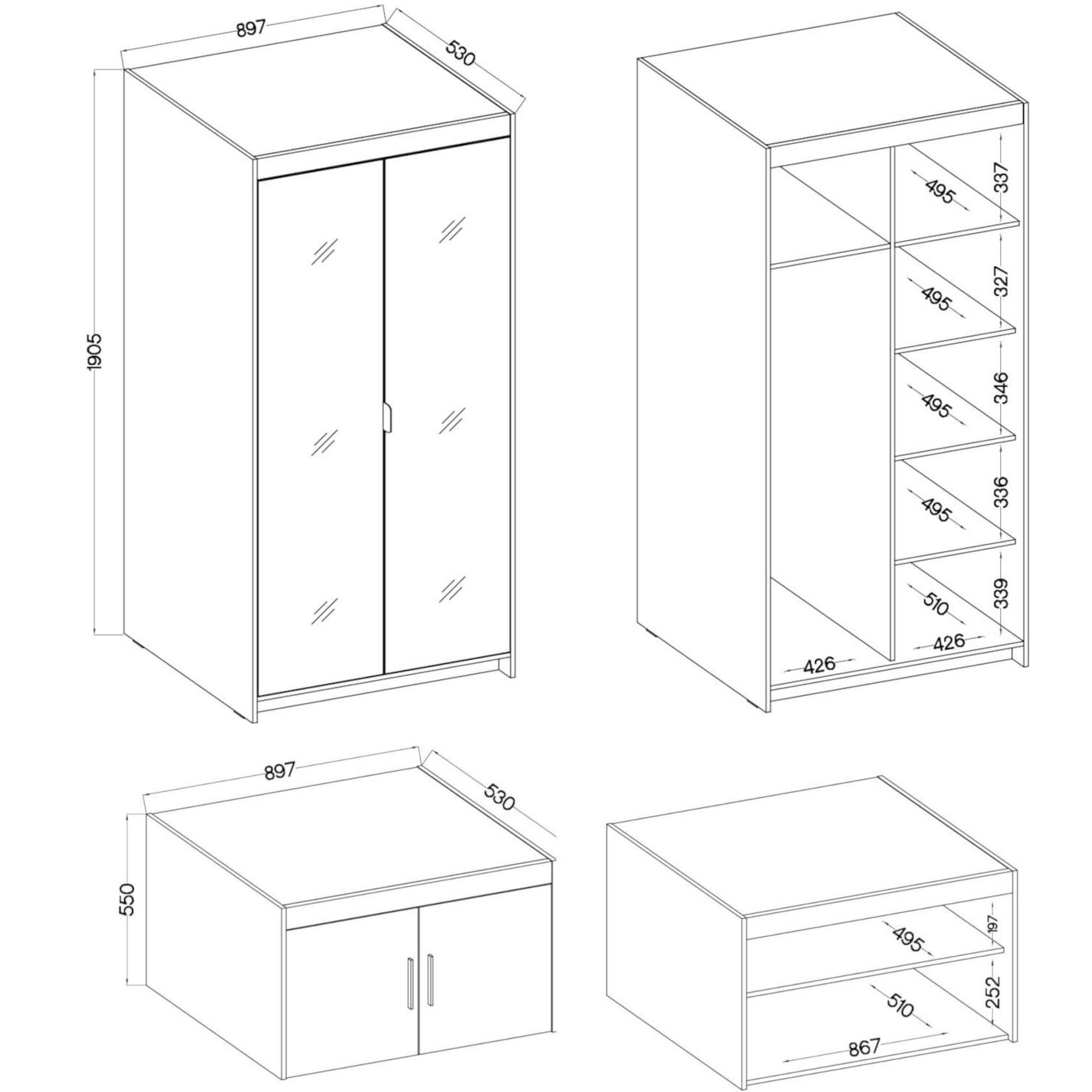 wymiary szafy lena z nastawką
