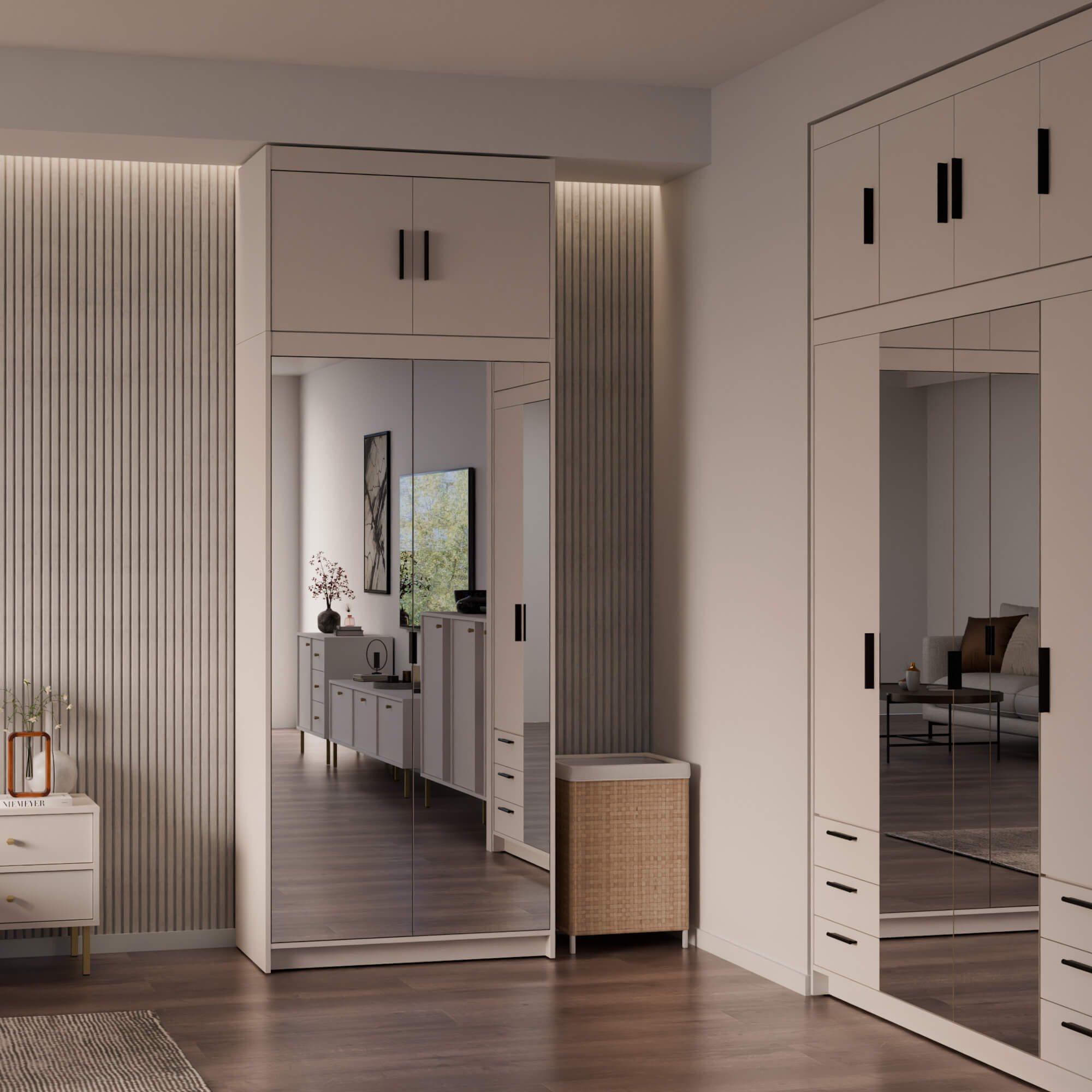 lena 2d z lustrem i nadstawką beż