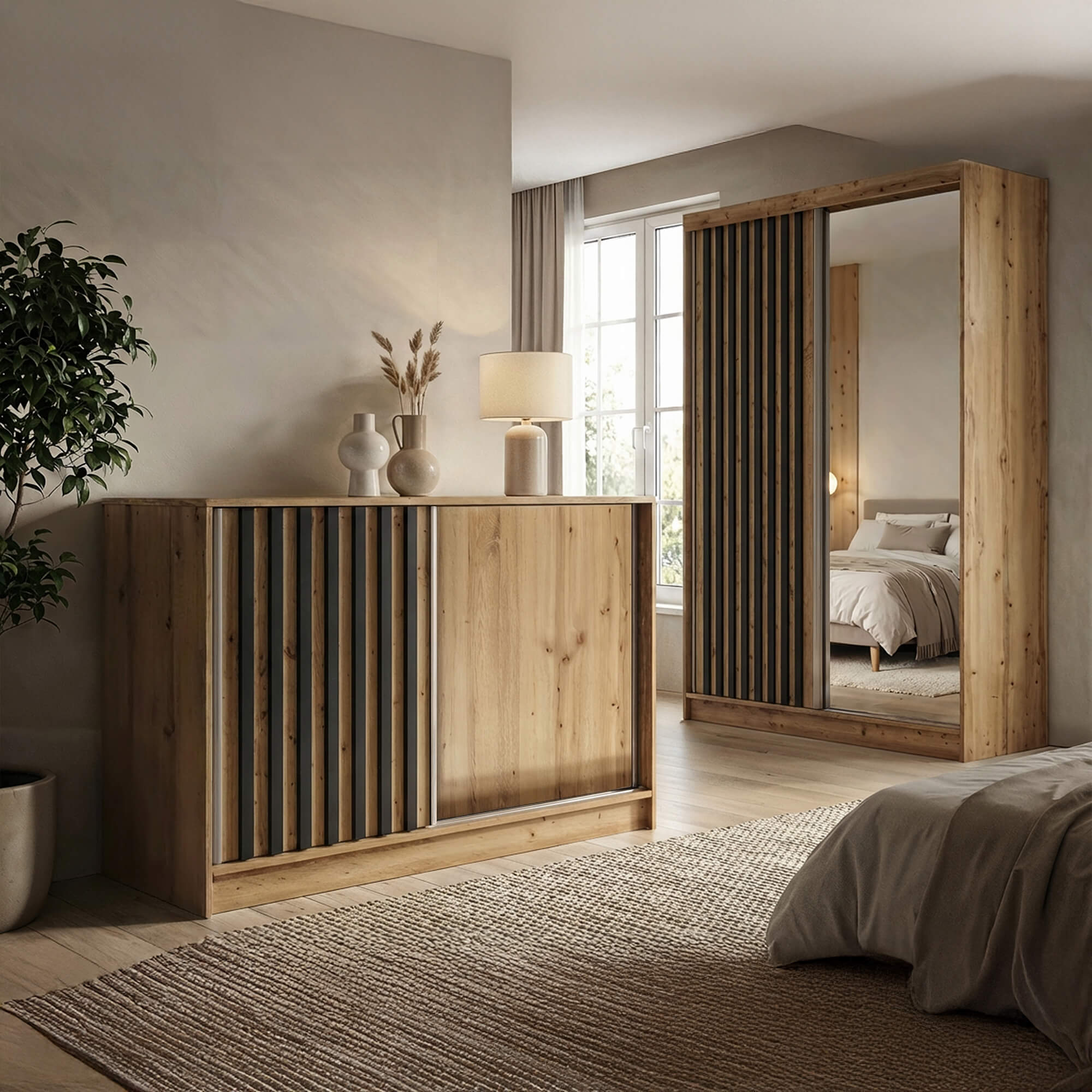 aranżacja komody lami artisan-czarny