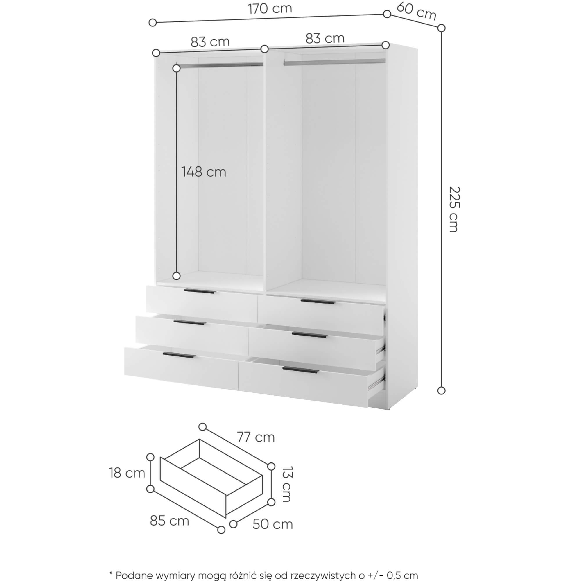 wymiary biała avera